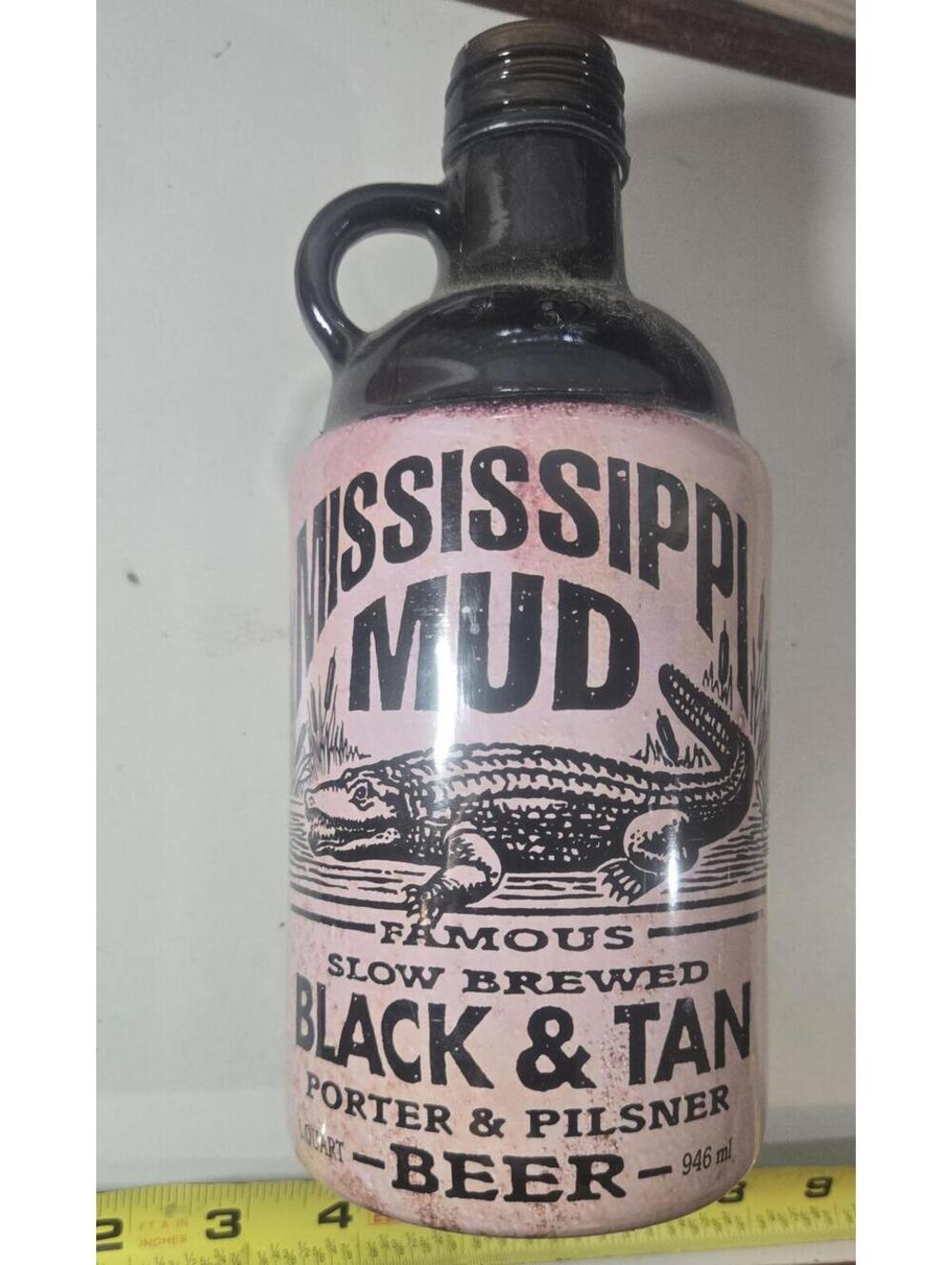Mississippi Mud Black & Tan Porter & Pilsner Beer Bottle